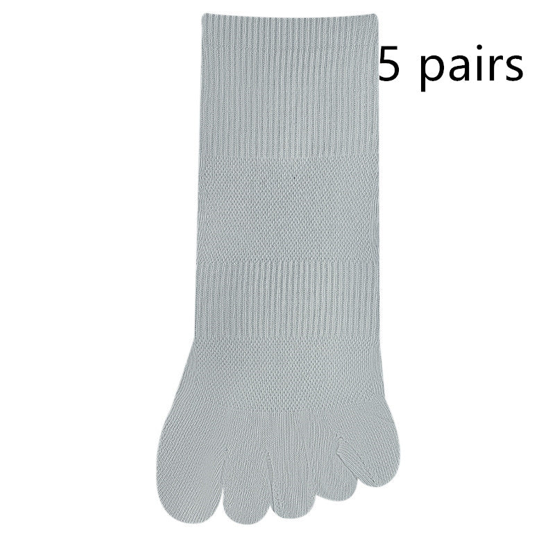Women's Solid Color Simple Short Thin Five Toe Socks