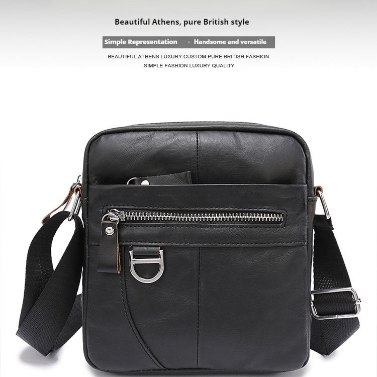 Shoulder Messenger Retro For Boys Cattle Leather Bag