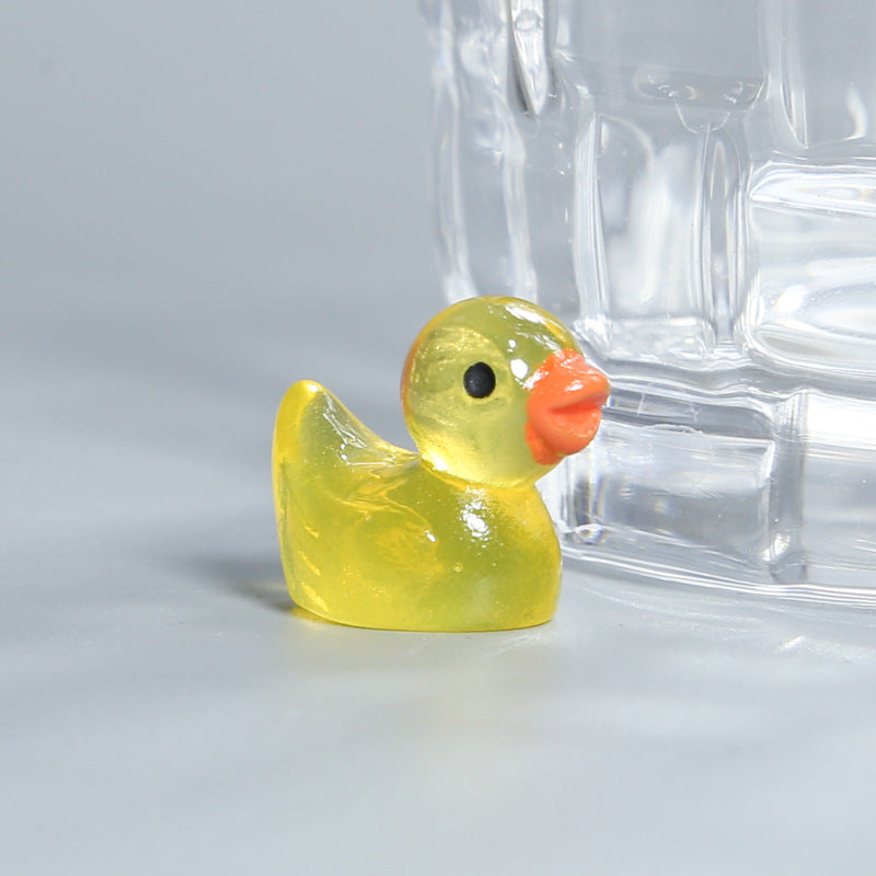 Resin Shrink Mini Little Duck Pendant