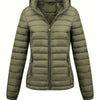 Women's Lightweight Hooded Winter Jacket Nylon Material