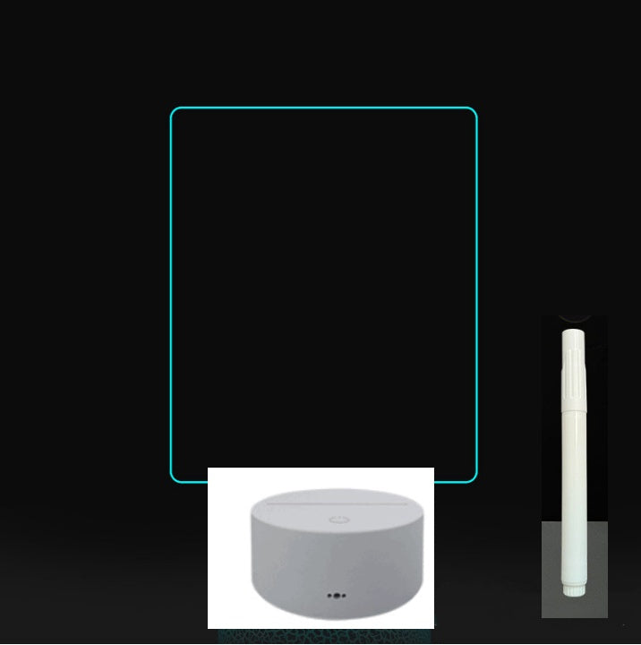 لوحة أكريليك ثلاثية الأبعاد مع إضاءة LED للوحة رسائل بخط اليد