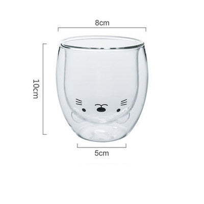 3D Double Layer Lovely Panda Cup Skull Wine Cup