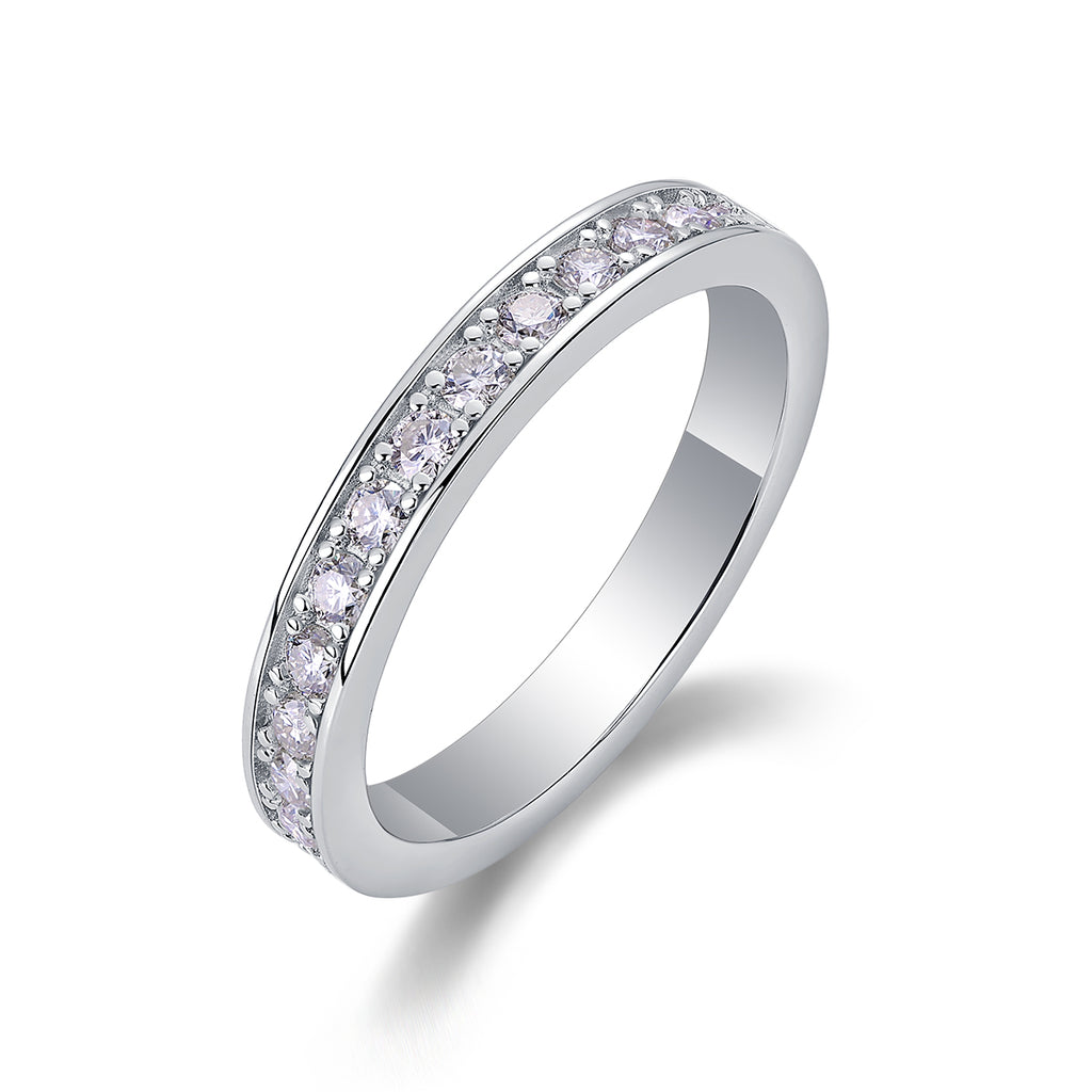 Starry Night Whispers - A Wedding Ring Set With Top-quality Moissanite S925 Silver And Platinum-plated Diamond Can Be Inspected With A Diamond Pen