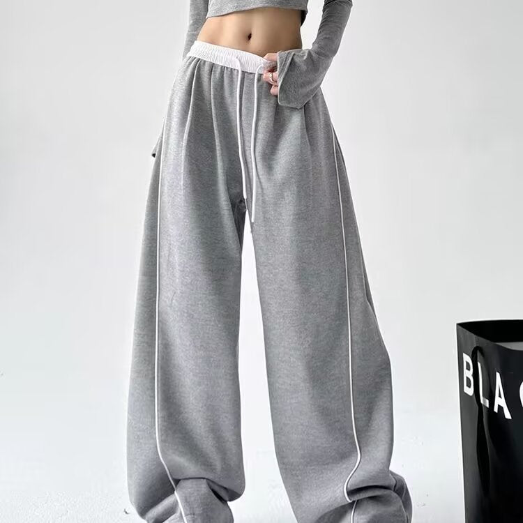 Seamless Slimming Straight-leg Versatile Loose Drawstring Athleisure Pants