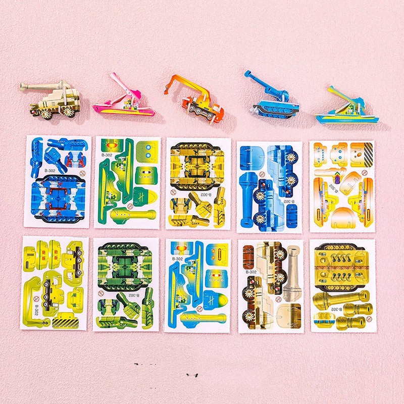 Cartoon Dinosaur 3D Puzzle Model Children DIY Handmade