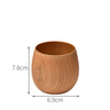 Eco-friendly Anti-scald Wooden Tea Cup Goblet
