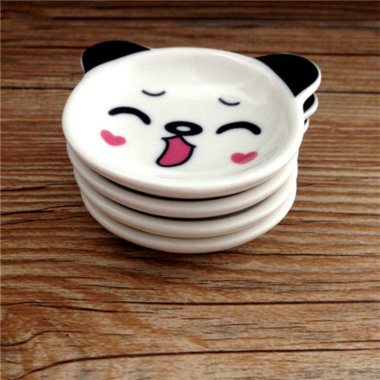 Ceramic Lesser Panda Sauce Dish Cute Expression