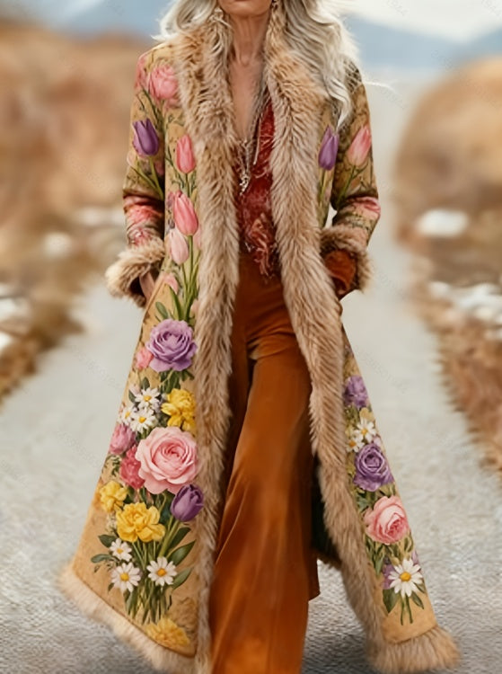 Women's New Long Sleeved Large Woolen Overcoat