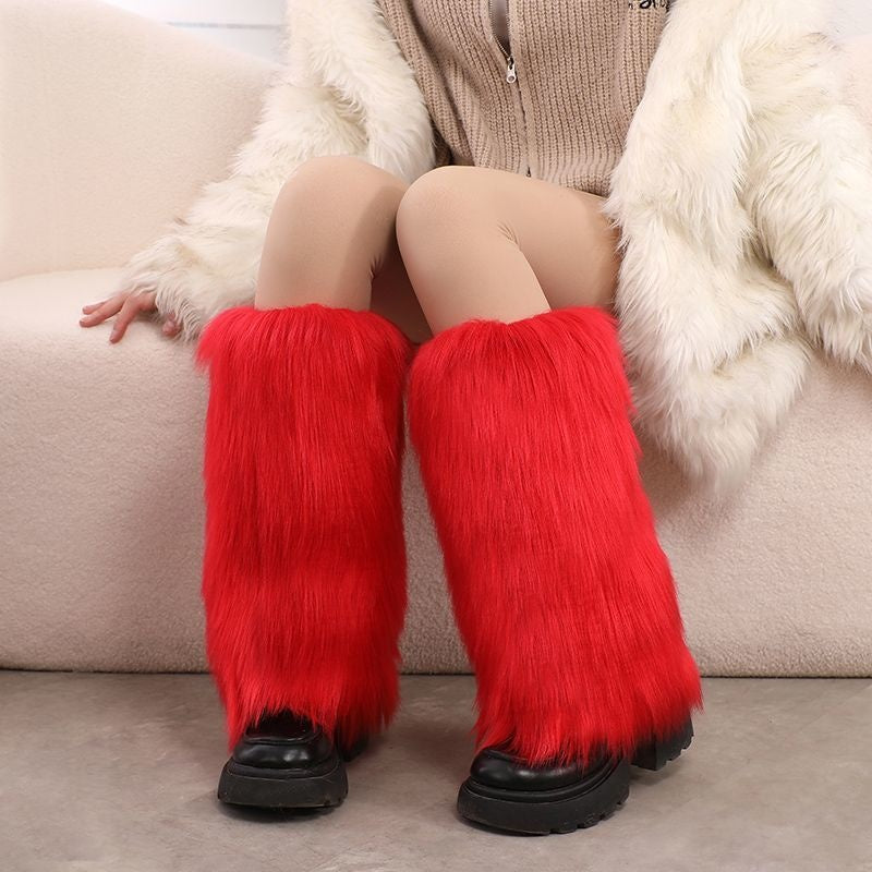 Fur Plush Thickened Warm Leg Niche Wear