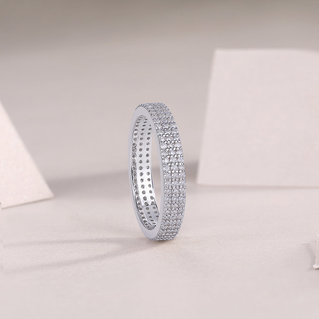 Moon Shadow Romance - A Wedding Ring Set With Top-quality Moissanite S925 Silver And Platinum-plated Diamond. The Ring Can Be Tested With A Diamond Pen In Yellow Gold And Rose Gold