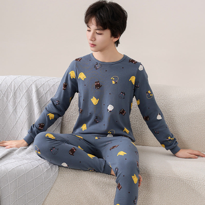 Children's Pajamas Cotton Boys' Base Teen Underwear Suit