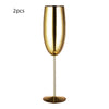 Champagne glass stainless steel goblet