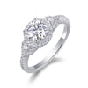 Lake Baikal - Set With 1-carat Top-quality Moissanite S925, Silver And Platinum-plated Diamond Wedding Ring. The Ring Can Be Inspected With A Diamond Pen