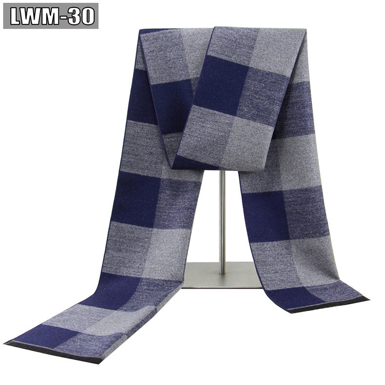 Men's Scarf European And American Cashmere Autumn And Winter Business Plaid