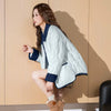 Design Lapel Hit Color Diamond Lattice Winter Coat