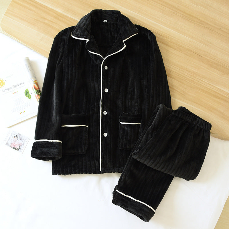 Coral Fleece Spring, Autumn And Winter Pajamas Women's Suit