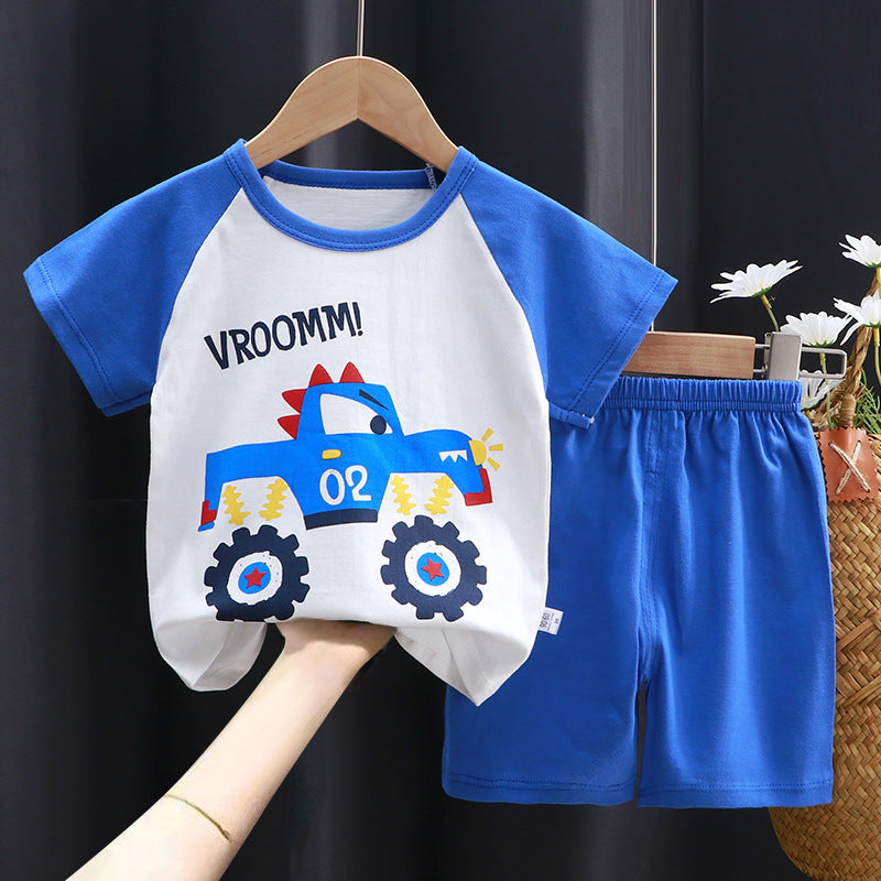 Children's Short-sleeved Suit Boys' Cotton T-shirt