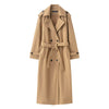 British-style Double-breasted Long Wool Coat For Women