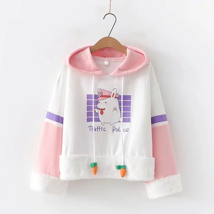 Hooded floppy hoodie for girls