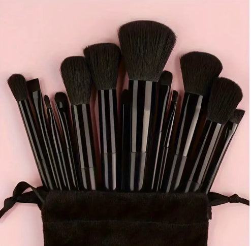 Cloth Bag Portable Soft Hair Makeup Brush Suit
