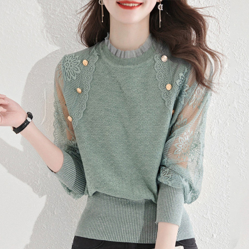 Hollow Out Sweater Short Design Sense Niche Top