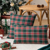 Living Room Christmas Plaid Polyester Cotton Pillowcase