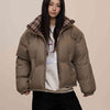 American Retro Double-sided Plaid Cotton-padded Jacket