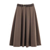 With Belt Cape Style Midi Dress Skirt Female