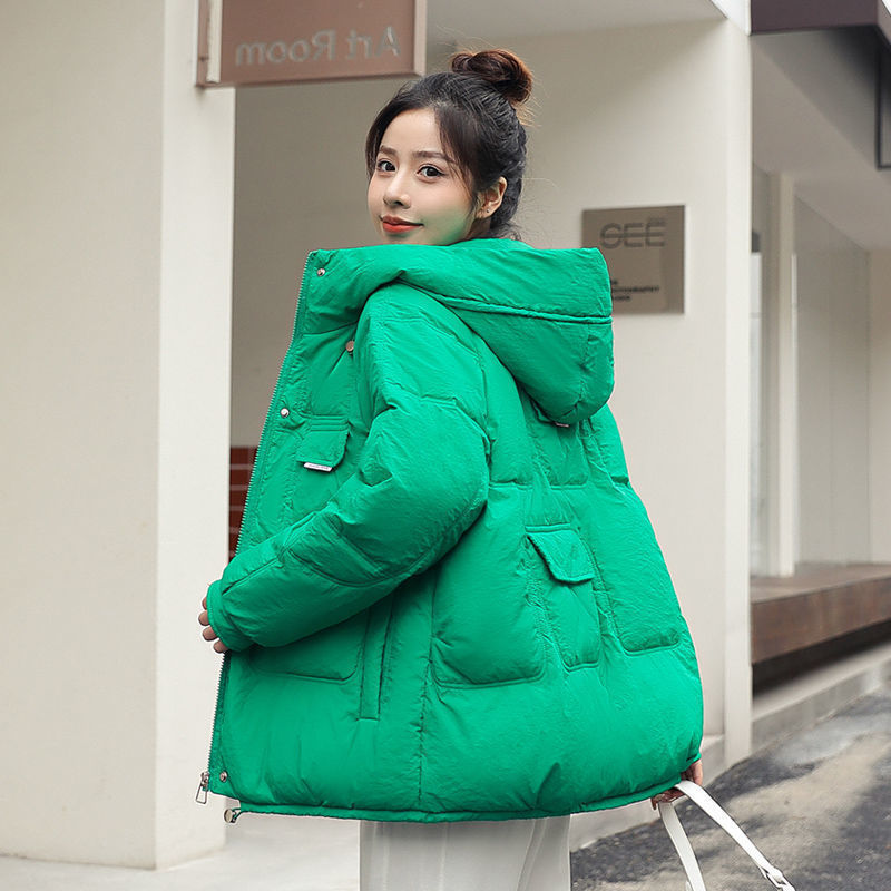 Candy Color Cotton Clothing Women's Short Baggy Coat