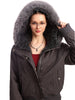 Women's Solid Color Simple Fur Collar Cotton Clothes Coat