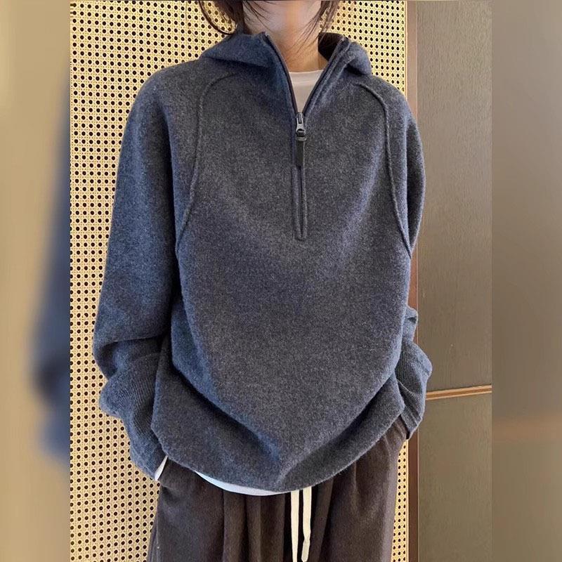 Women's American-style Double-sided Coral Fleece Hoodie