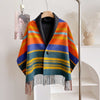 Tassel Wool Cloak Double-sided Shawl Multi-functional Warm Scarf