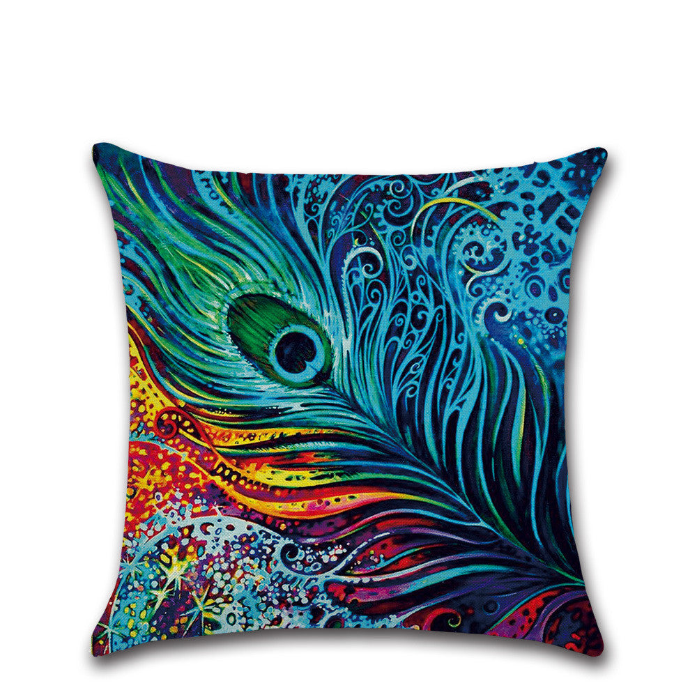 Printed Throw Pillow Case Cushion Cover