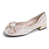Dignified Rhinestone Bow Flat Temperament Leisure Shoes