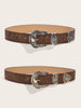 Brown Texture Niche Pin Buckle Belt