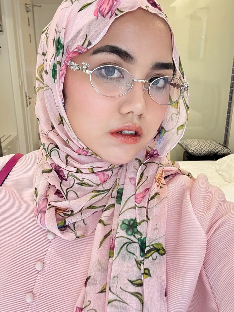 Watercolor Series Satin Polyester Ethnic Shawl