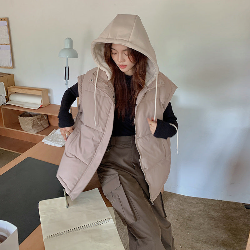 Women's Two-piece Down Jacket With Detachable Sleeves