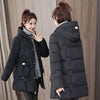 Hooded Down Coat Mid-length Thickened