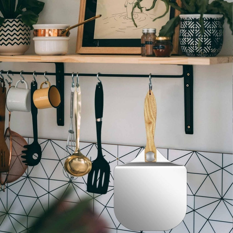 12 Inch Pizza Peel Oven Aluminium Foldable Wood Handle And Pizza Paddle