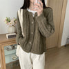 Gentle Soft Twist Knit Cardigan Women Loose Short