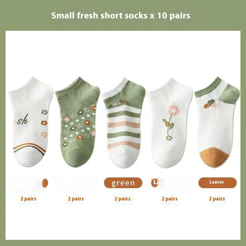 Women's Autumn And Winter Style Low-top Spring And Autumn Socks