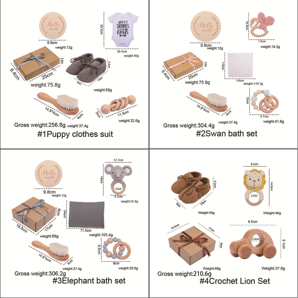 مجموعة هدايا للأطفال، صندوق هدايا، مناشف استحمام، ألعاب.