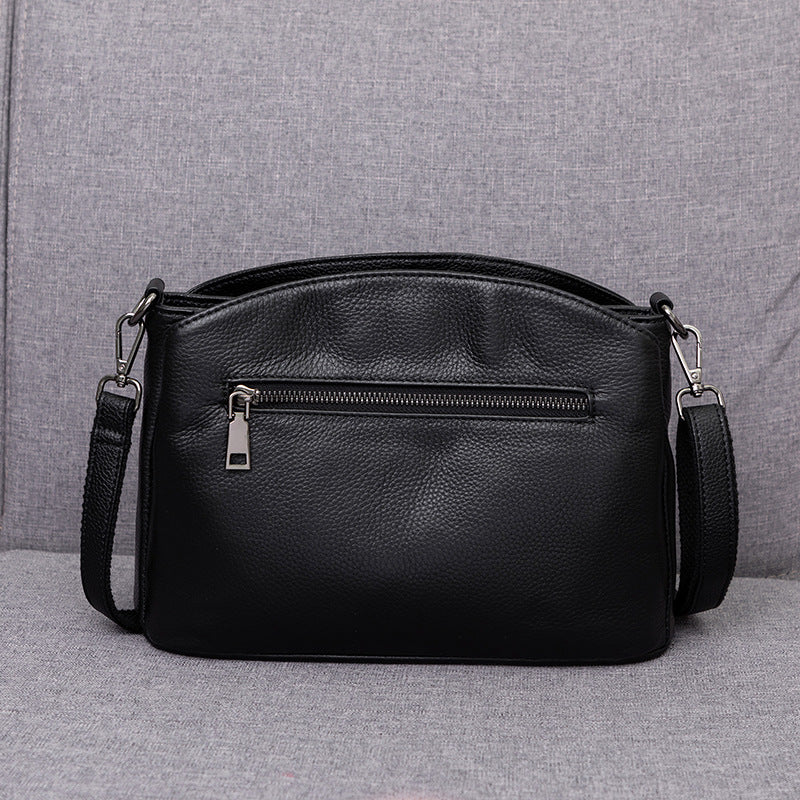 Pure Cowhide Handbag Genuine Leather Women's Simple Shoulder Crossbody Bag