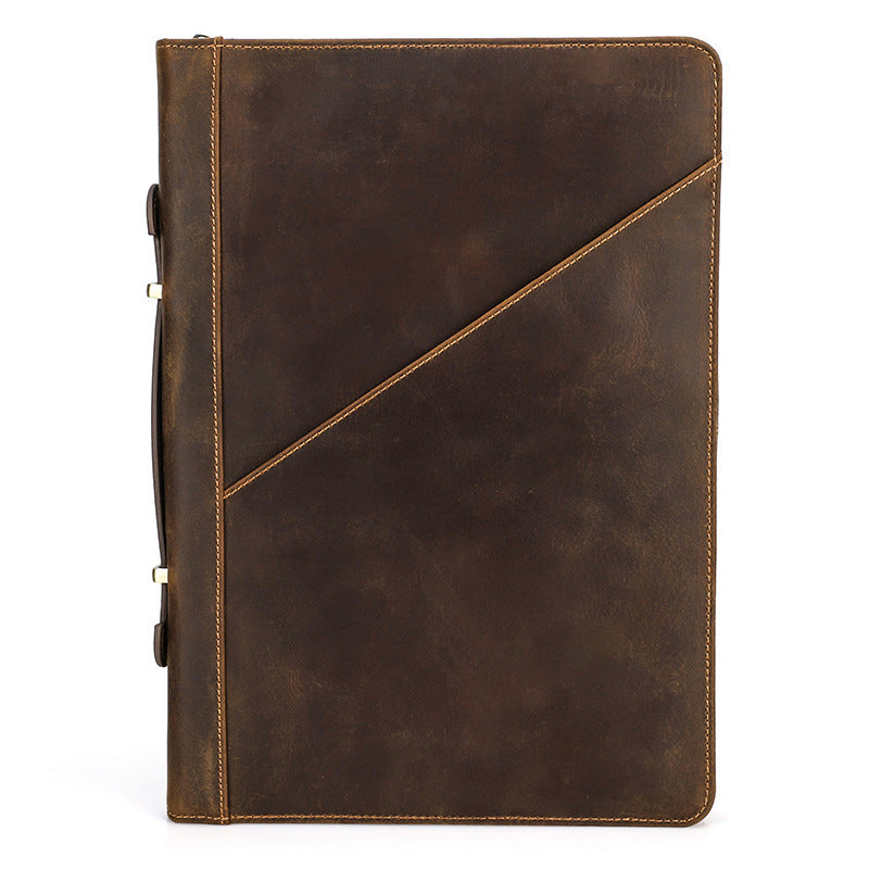 حقيبة حماية للكمبيوتر المحمول مصنوعة من الجلد الطبيعي مقاس 14.2 بوصة