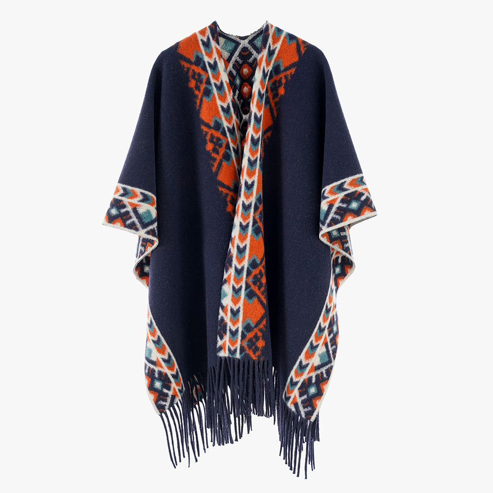 Travel Cloak Cashmere-like Double-sided Outer Scarf