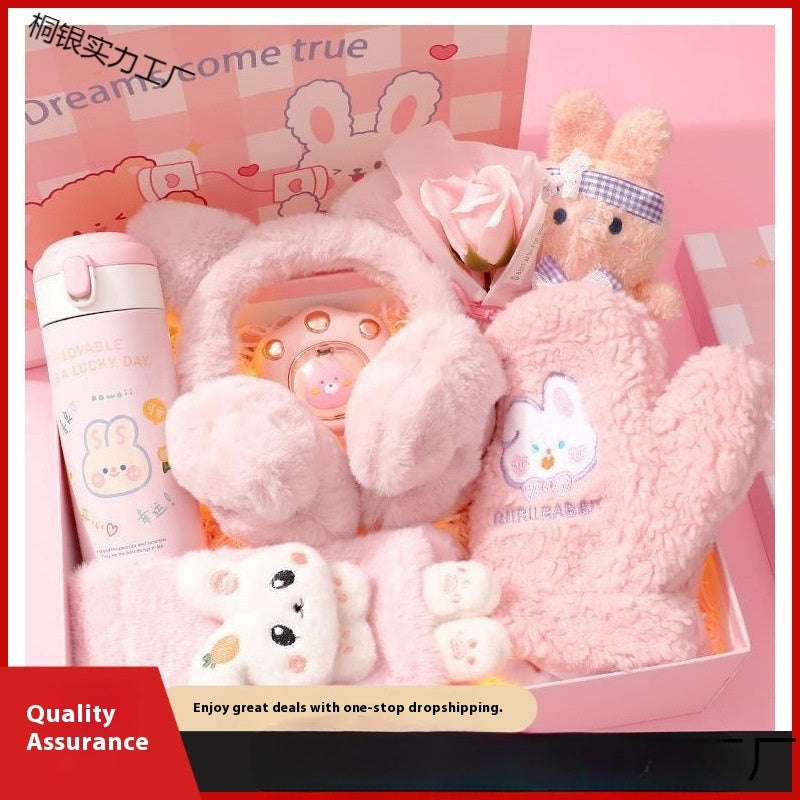 Christmas Girls' Birthday Kindergarten Primary School Students' Practical Winter Warm Gift Box