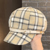 British Retro Plaid Octagonal Hat Women's Spring And Summer