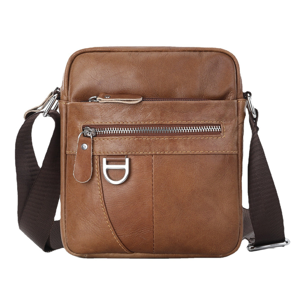 Shoulder Messenger Retro For Boys Cattle Leather Bag