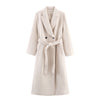 Women's Blend With Belt Long Overcoat Outerwear