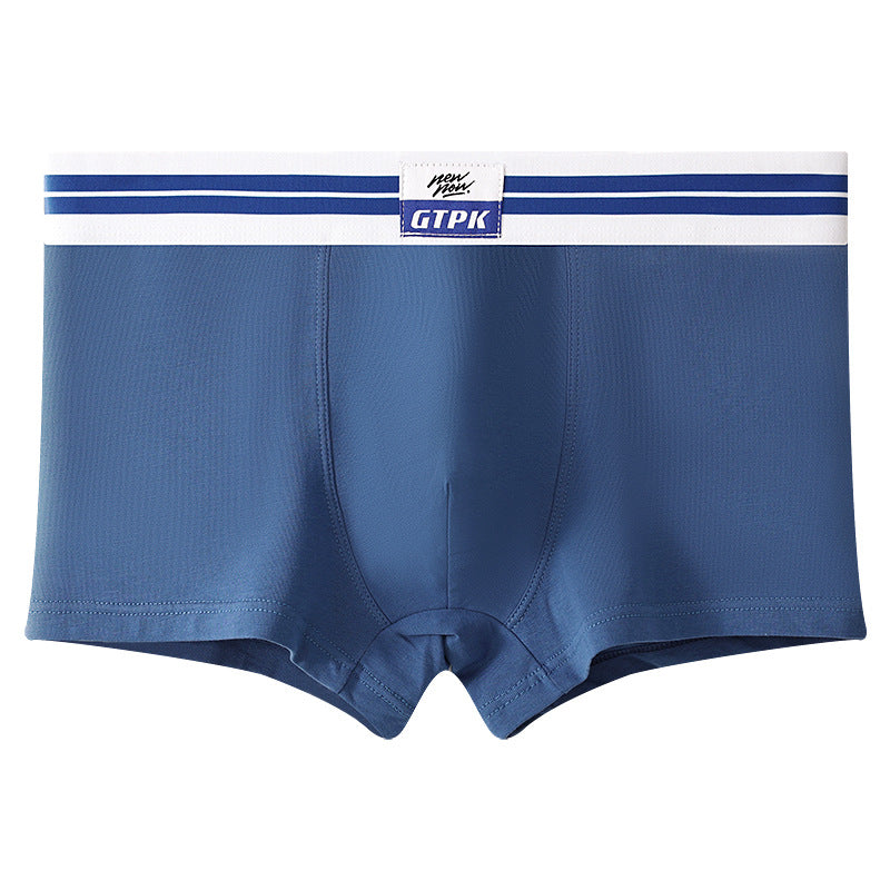 New Men's Underwear Pure Color Cotton Mid-waist Underwear